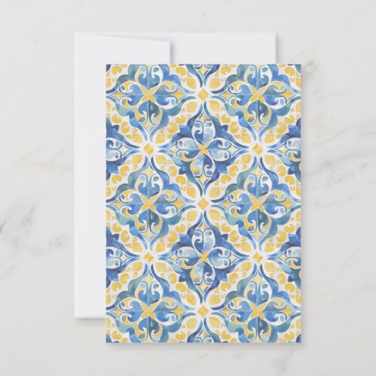 Mediterranean Lemon Main Squeeze Bruiloftsfeest Bedankkaart (Achterkant)