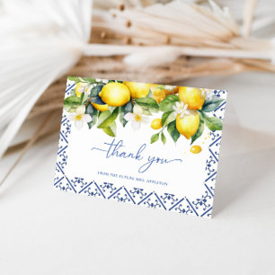 Mediterranean Lemon Main Squeeze Bruiloftsfeest Bedankkaart
