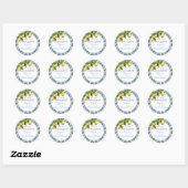 Mediterranean Lemon Main Squeeze Bruiloftsfeest Ronde Sticker (Vel)