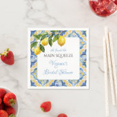 Mediterranean Lemon Main Squeeze Bruiloftsfeest Servet (Insitu)