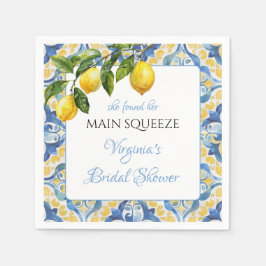Mediterranean Lemon Main Squeeze Bruiloftsfeest Servet