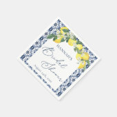 Mediterranean Lemon Main Squeeze Bruiloftsfeest Servet (Hoek)
