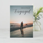 Mediterranean Lemon Photo Wedding Engagement Party Kaart (Staand voorkant)