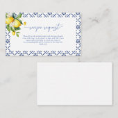 Mediterranean Lemon Recept Request Vrijgezellenfee Informatiekaartje (Voorkant / Achterkant)