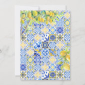 Mediterranean Lemon Tegel | Bruidsdouche Kaart (Achterkant)