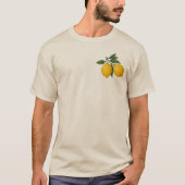 Mediterranean Lemon Tegel Pattern - Kustontwerp T-shirt (Voorkant)