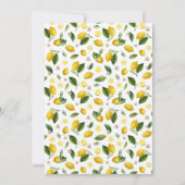 Mediterranean Lemon Theme Bridal Invitation Kaart (Achterkant)