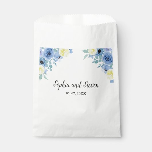 Mediterranean Lemon-Themed Wedding Bedankzakje (Voorkant)