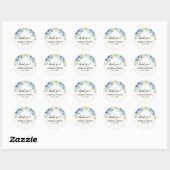 Mediterranean Lemon-Themed Wedding Ronde Sticker (Vel)