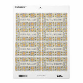 Mediterranean Lemon Tile Italian Coastal Design Etiket (Full Sheet)