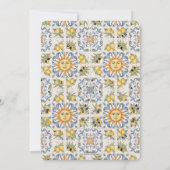 Mediterranean Lemon Tile Italian Coastal Design Kaart (Achterkant)