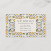 Mediterranean Lemon Tile Italian Coastal Design Visitekaartje (Achterkant)