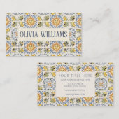 Mediterranean Lemon Tile Italian Coastal Design Visitekaartje (Voorkant / Achterkant)