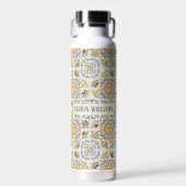 Mediterranean Lemon Tile Italian Coastal Design Waterfles (Voorkant)
