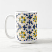 Mediterranean Lemon Tile Italian Talavera Koffiemok (Links)