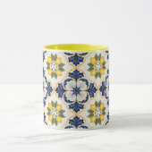 Mediterranean Lemon Tile Italian Talavera Mok (Midden)