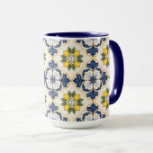 Mediterranean Lemon Tile Italian Talavera Mok (Voorkant rechts)