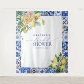 Mediterranean Lemon Vrijgezellenfeest Photo Booth Wandkleed (Voorkant)