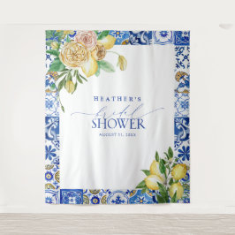 Mediterranean Lemon Vrijgezellenfeest Photo Booth Wandkleed