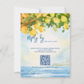 Mediterranean Lemon Watercolor Wedding Reply By RSVP Kaartje (Achterkant)