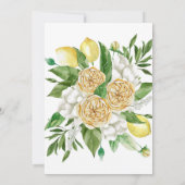 Mediterranean Lemon Wedding Invitation Kaart (Achterkant)