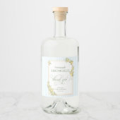 Mediterranean Lemon Wedding Limoncello Likeurfles Etiket (Voorkant)
