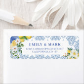 Mediterranean Lemon Wedding Retouradres Etiket (Insitu)