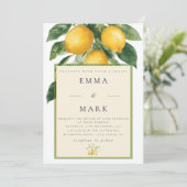 Mediterranean Lemon with QR Code | White Kaart (Staand voorkant)