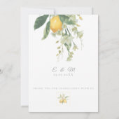 Mediterranean Lemon with QR Code | White Kaart (Achterkant)