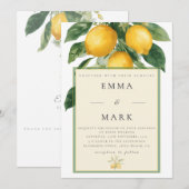 Mediterranean Lemon with QR Code | White Kaart (Voorkant / Achterkant)