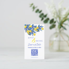 Mediterranean-Lemons-Save the Date-QR code- Visitekaartje