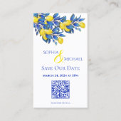 Mediterranean-Lemons-Save the Date-QR code- Visitekaartje (Voorkant)