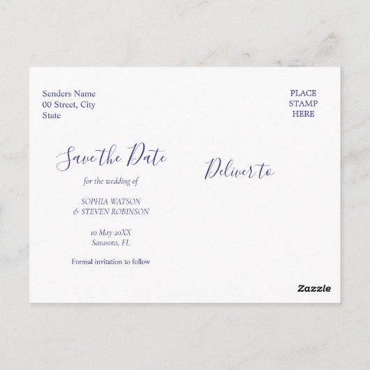  Mediterranean Love: A Wedding Celebration Briefkaart (Achterkant)