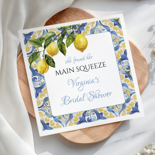 Mediterranean Main Squeeze Bruiloftsfeest Servet
