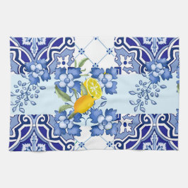 Mediterranean,majolica,tiles  Tablecloth Theedoek
