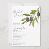 Mediterranean Minimal Olive Branch Bridal Shower Kaart (Voorkant)