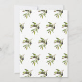 Mediterranean Minimal Olive Branch Bridal Shower Kaart (Achterkant)