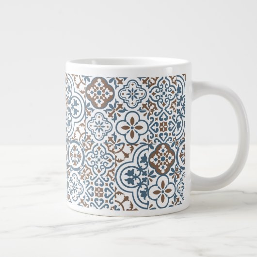 Mediterranean Moroccan Tile pattern Grote Koffiekop (Rechts)
