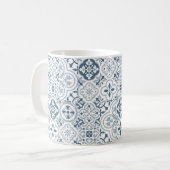 Mediterranean Moroccan Tile pattern Koffiemok (Voorkant links)