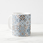 Mediterranean Moroccan Tile pattern Koffiemok (Voorkant links)