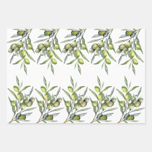 Mediterranean Olive Wrapping Paper (Voorkant 2)