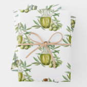 Mediterranean Olive Wrapping Paper (In situ)