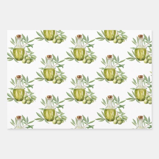 Mediterranean Olive Wrapping Paper (Voorkant)