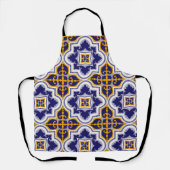 Mediterranean Pattern Kitchen Apron Schort (Voorkant)
