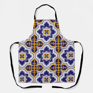 Mediterranean Pattern Kitchen Apron Schort