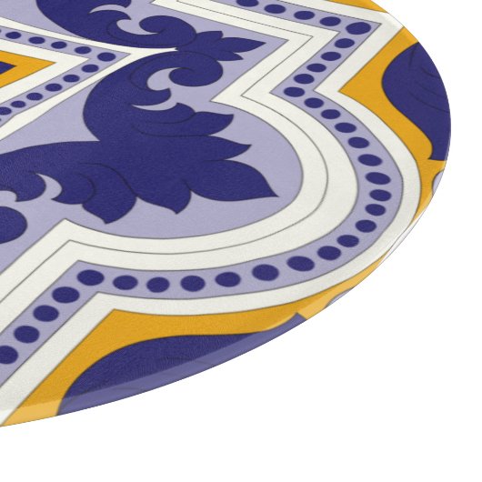 Mediterranean Pattern Kitchen Snijplank (Hoek)