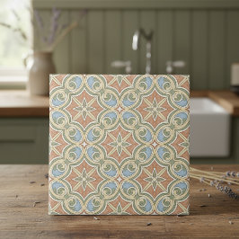 Mediterranean Pattern Pat#13 Terra Cotta ID1195 Tegeltje