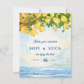 Mediterranean Photo Coastal Wedding Save the Date (Voorkant)