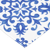 Mediterranean Portuguese Blue Tile Korte Tafelloper (Hoek)