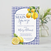 Mediterranean Positano Main Squeeze Vrijgezellenfe Kaart (Staand voorkant)